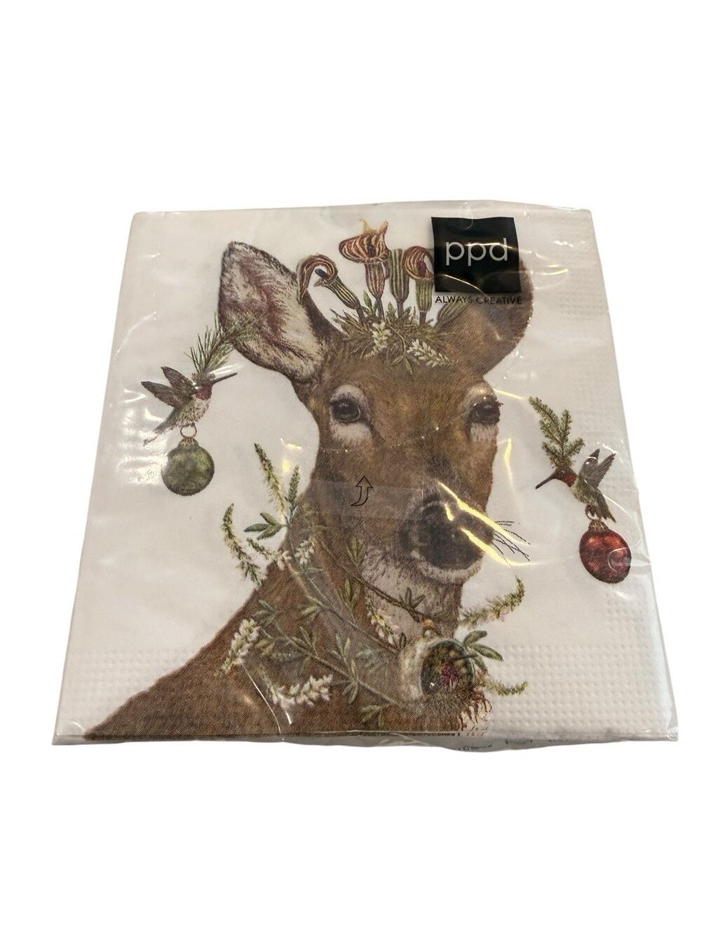 PPD "Christmas Princess by Vicki Sawyer" Paper Cocktail Napkins Deer Animal 20ct